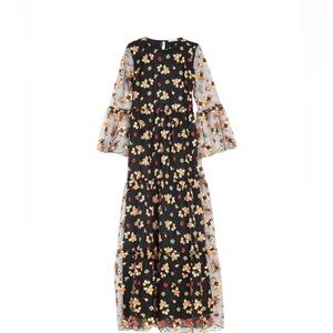 Floral Maxi Dress with Bell Sleeves